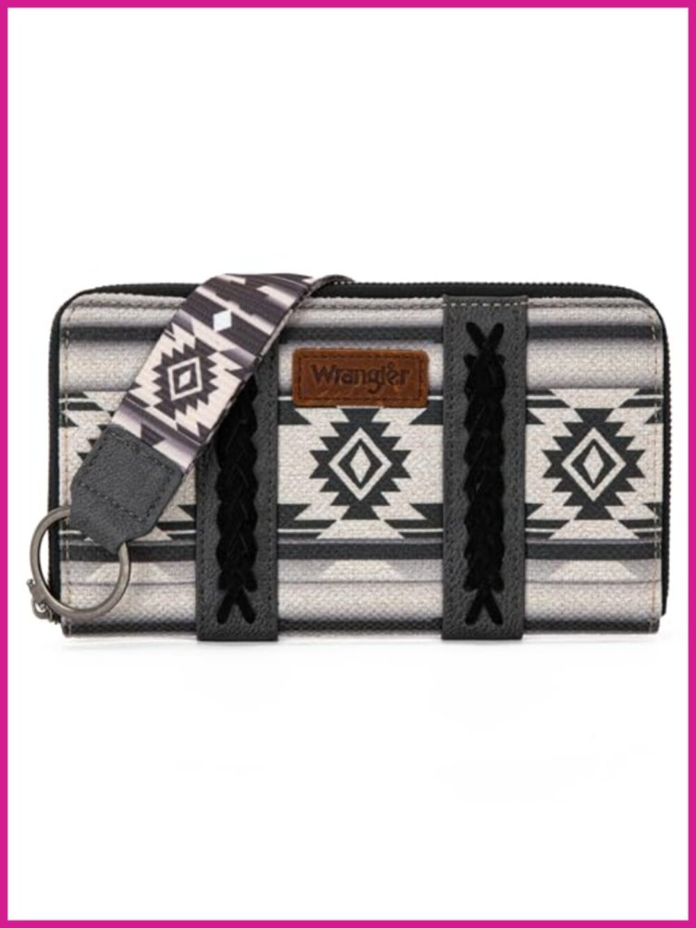 Wrangler Western Aztec Clutch Wristlet Wallet Credit Card Holder